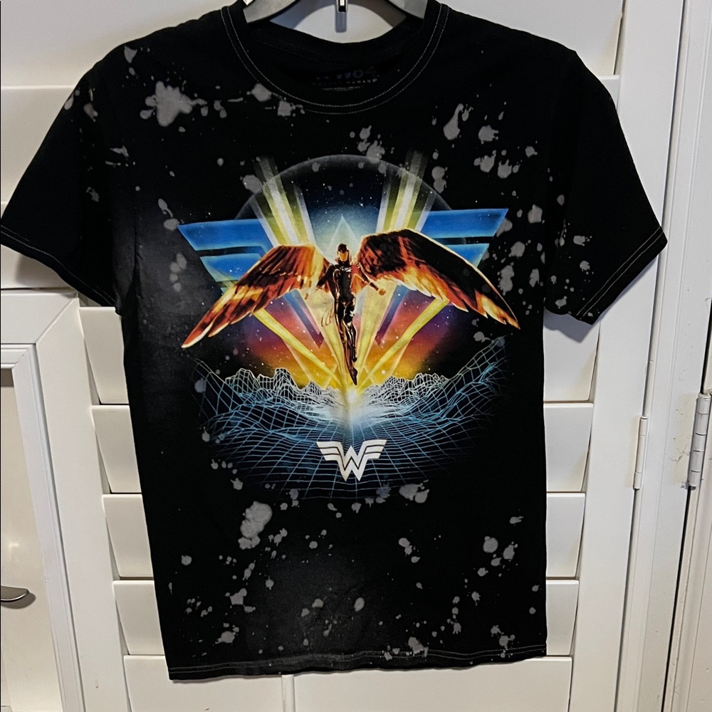 Black Graphic Tee with Vibrant Design